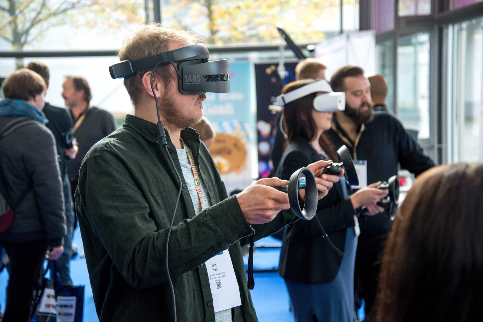 Image Title: VR Expo Demo Image Description: Attendee experiencing virtual reality at an event technology expo Alt Text: Immersive Event Technologies Source: https://unsplash.com/photos/person-wearing-vr-smartphone-headset-inside-room-NN9HQkDgguc