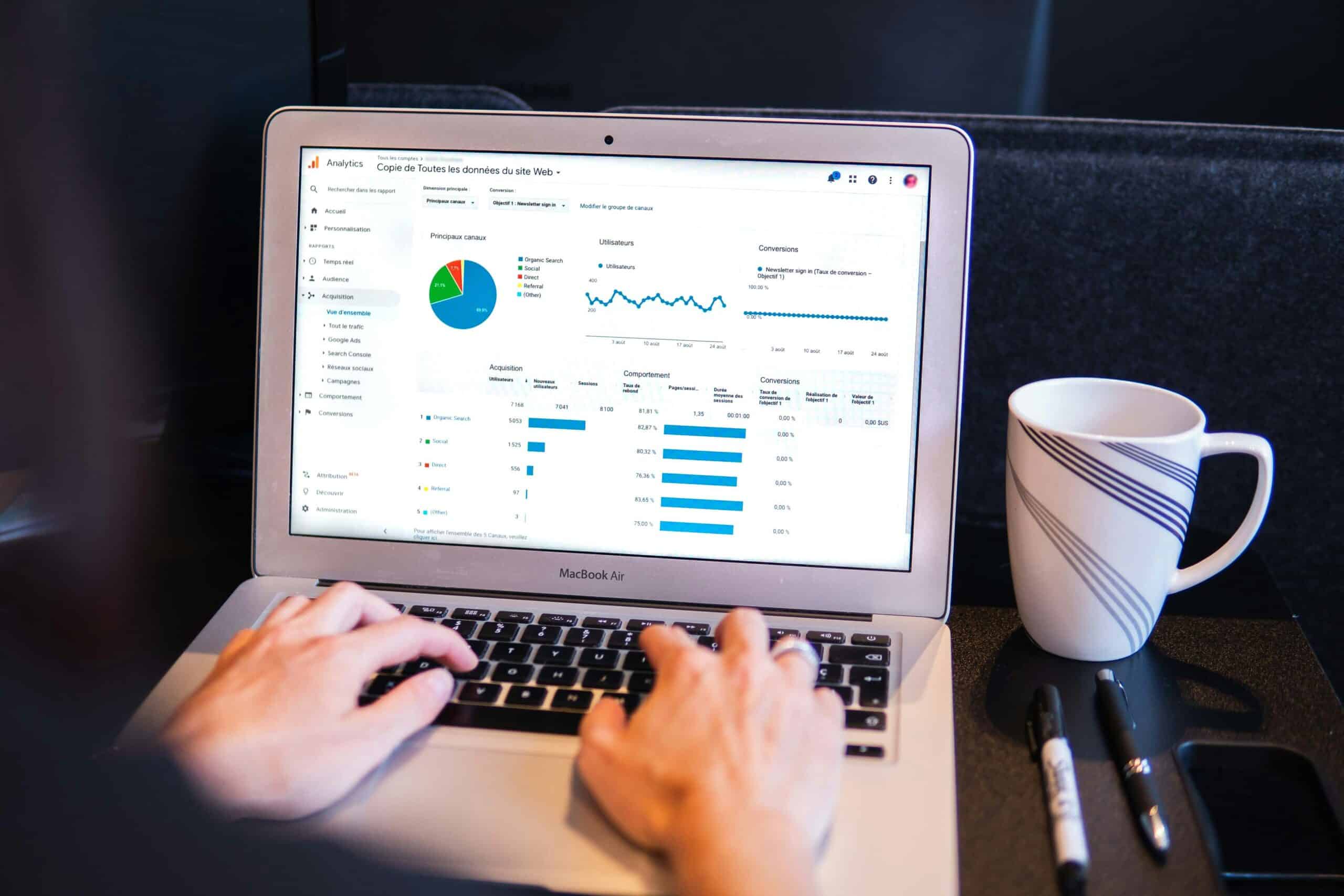 Image title: A data analyst uses a MacBook Pro on a black table. Image alt-title: event analytics Image URL: https://unsplash.com/photos/person-using-macbook-pro-on-black-table-eveI7MOcSmw 
