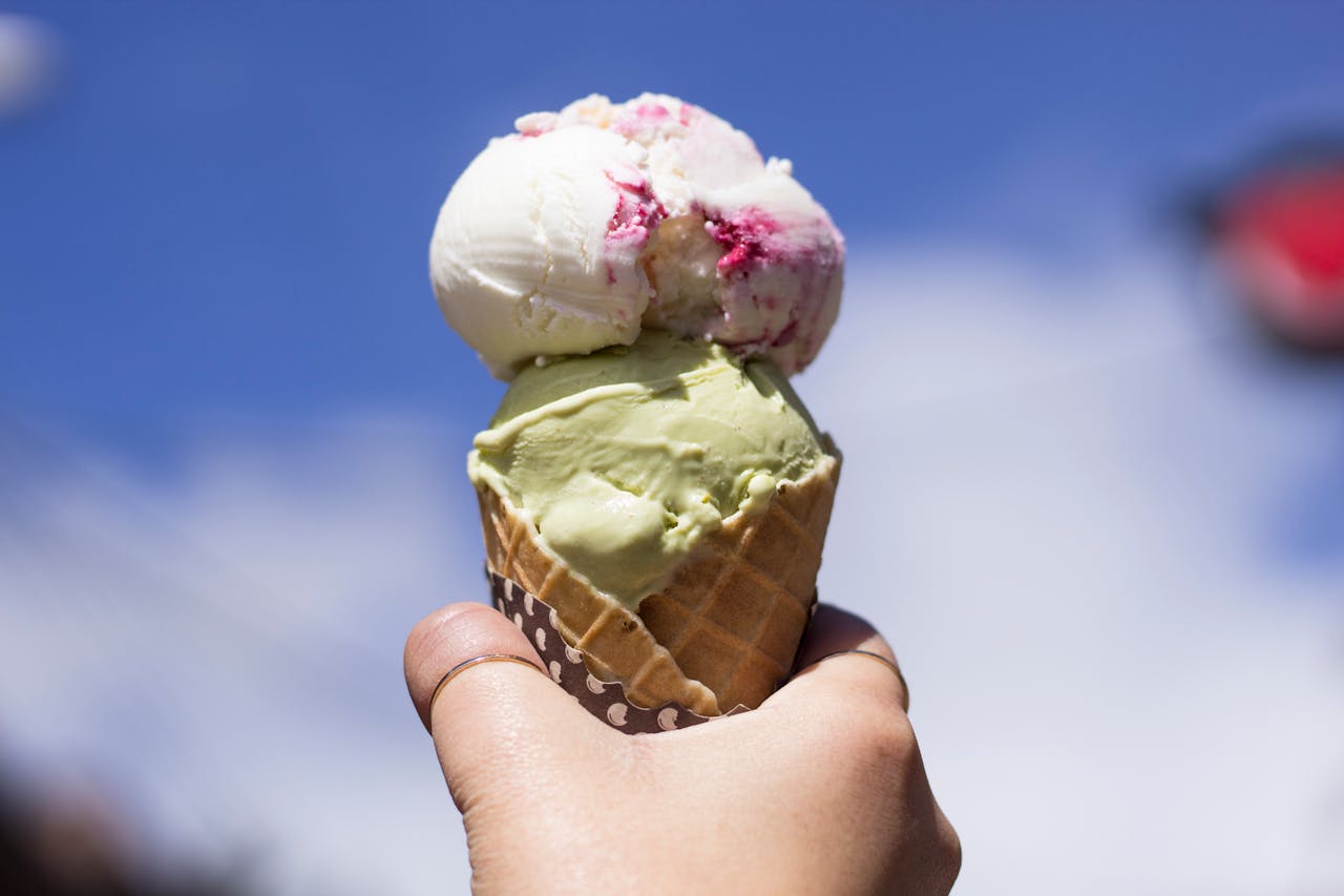 https://www.pexels.com/photo/person-holding-ice-cream-with-cone-675439/ Photo by Jean Balzan on Pexels
