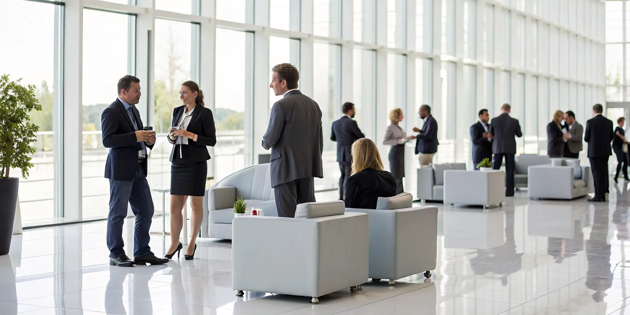 Professionals networking at one of the best conferences for event planners to sponsor.