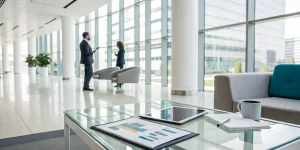 Event planners strategize over charts and data for new conference sponsorship packages.