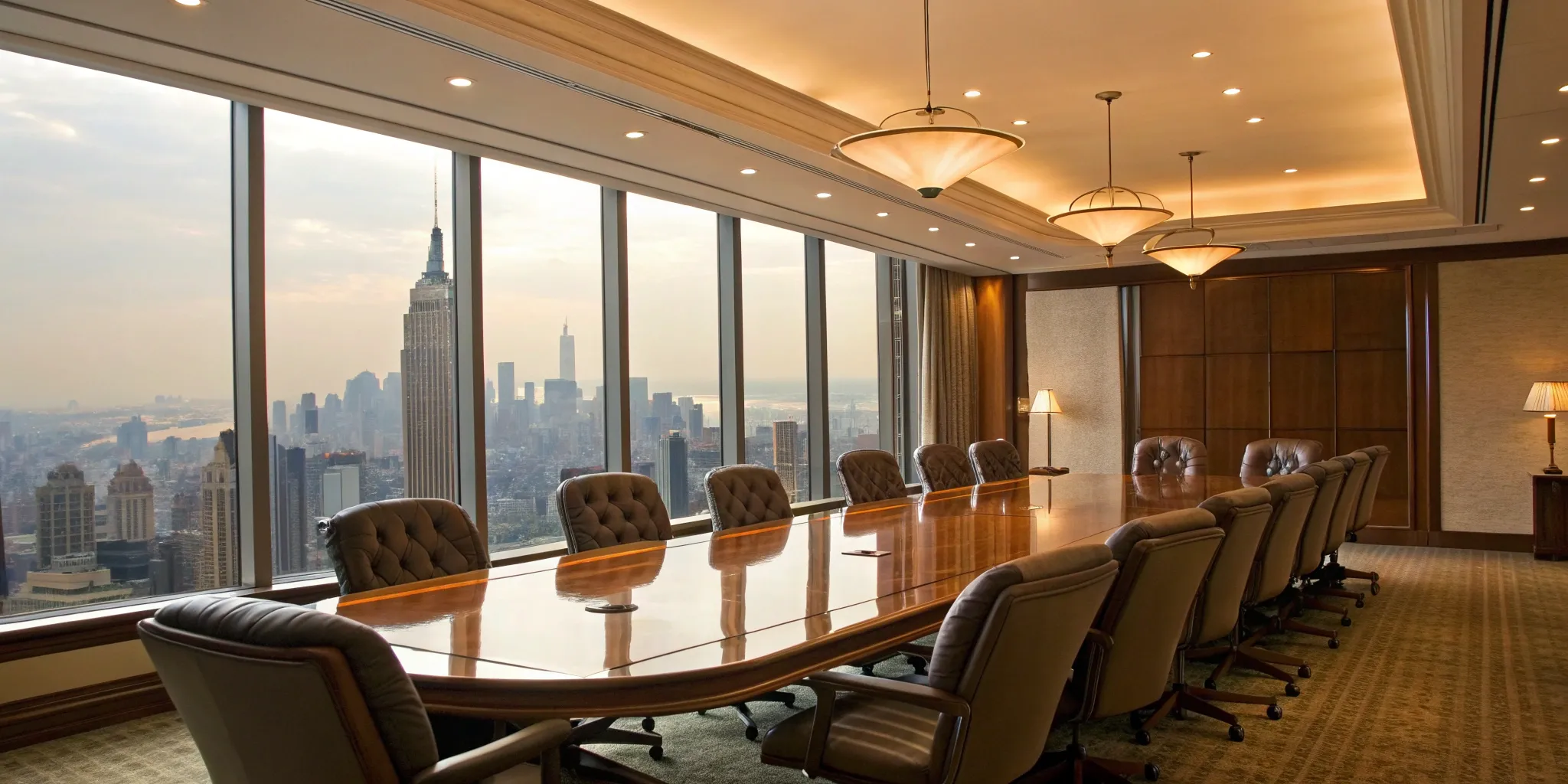 Modern boardroom where key stakeholders in the hospitality industry align their goals.