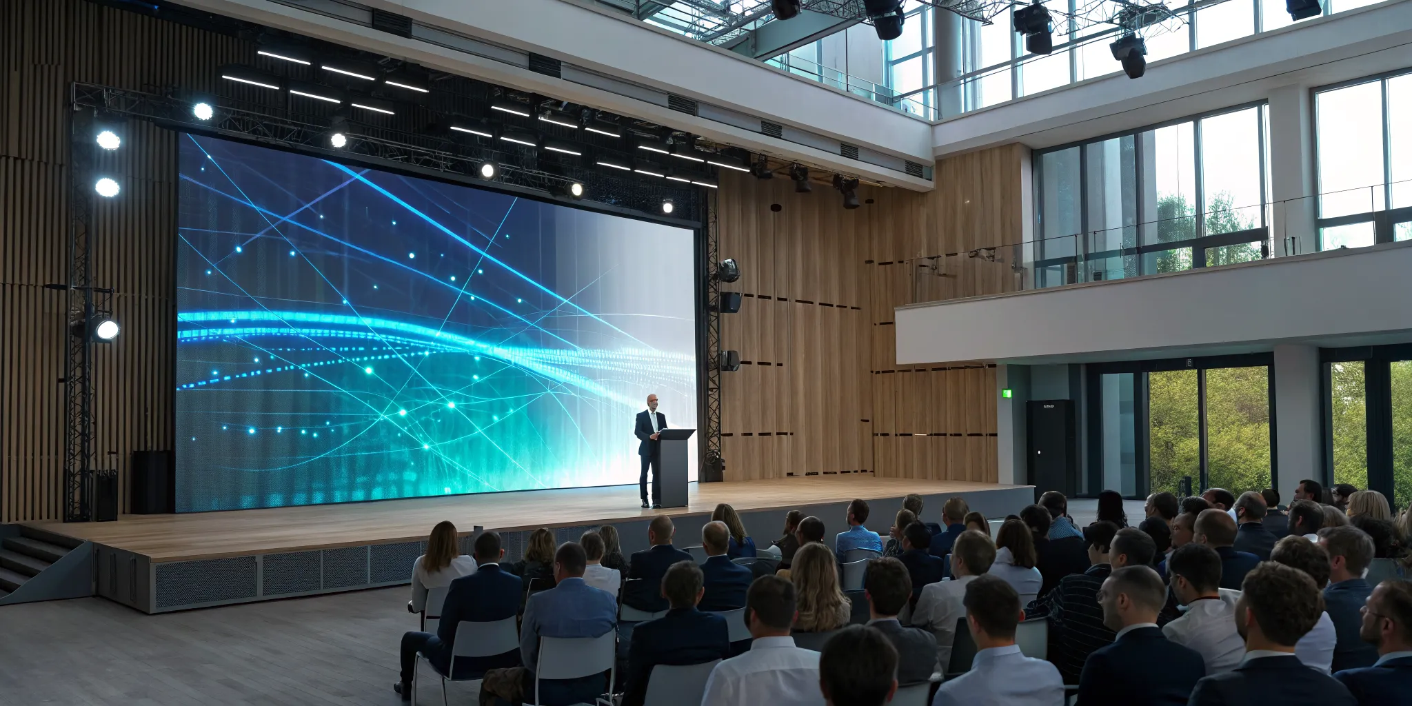 Speaker presenting an event marketing strategy at a conference.
