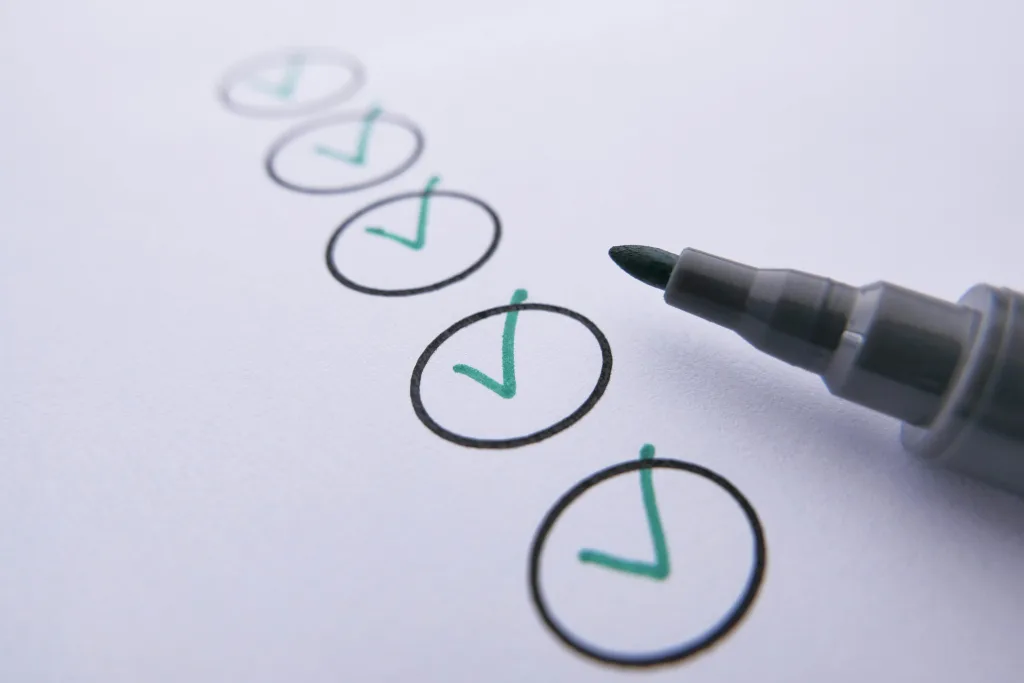 Photo by Towfiqu barbhuiya: https://www.pexels.com/photo/a-marker-near-checked-circles-on-white-paper-11412596/
