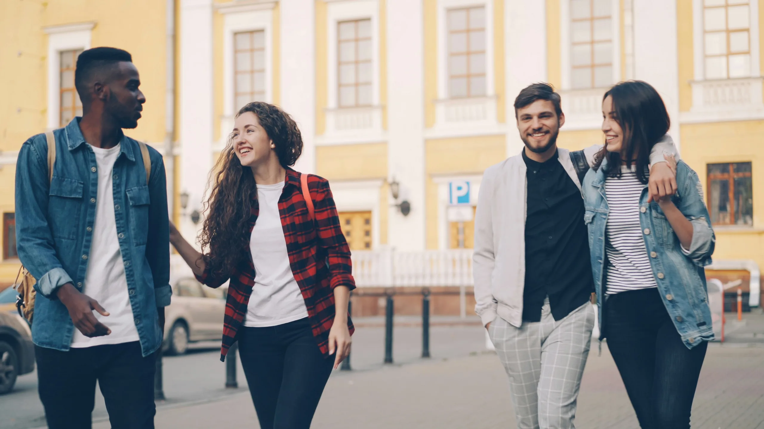 https://unsplash.com/photos/friends-are-walking-and-smiling-together-outdoors-2VkUdNANwdA Photo by Vitaly Gariev on Unsplash