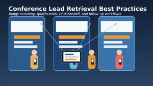 Conference lead retrieval best practices for exhibitors using badge scanning and CRM handoff workflows