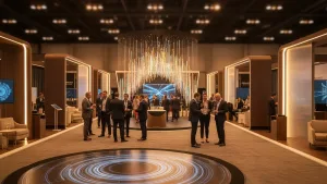 Immersive experiential marketing events on a New York trade show floor