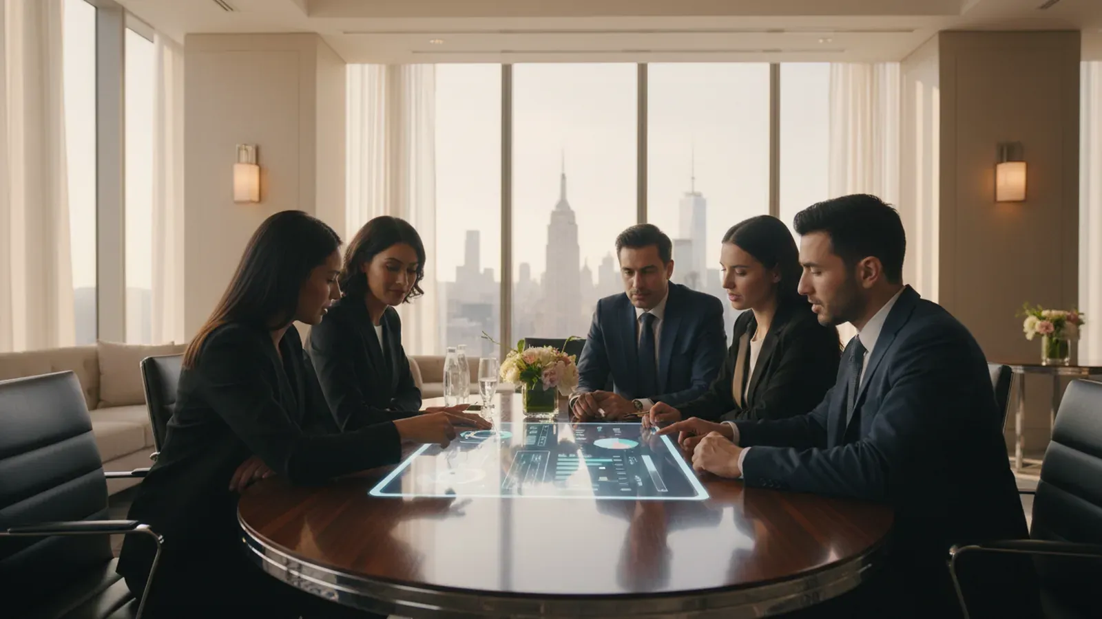 Corporate planners reviewing a dashboard about how to measure event ROI
