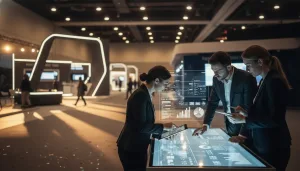 Post-event follow-up strategies for trade show exhibitors reviewing leads