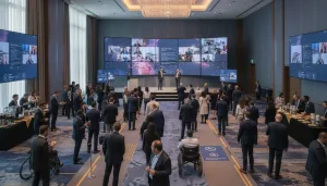 Inclusive corporate conference with accessible pathways