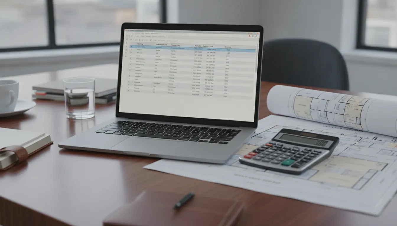 Corporate event planning budget workspace