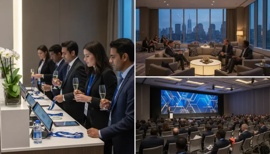 Event attendee journey at a professional conference