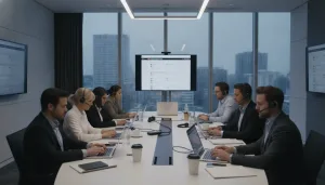 Corporate team using an event crisis communication plan