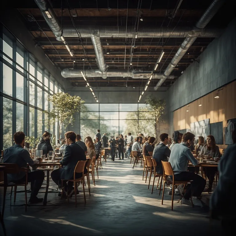 Modern corporate event venue setup