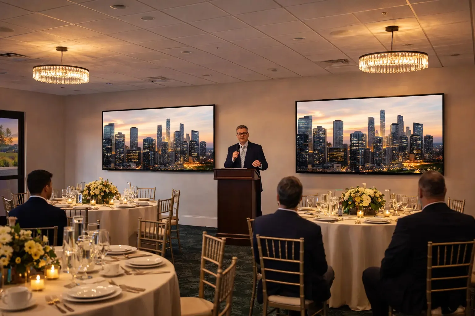 Event coordination team managing a New York event at The View
